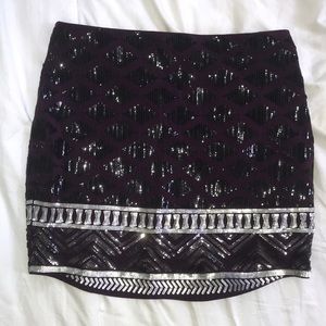 Sequin mini skirt